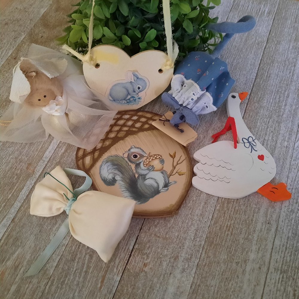 🌟FREE with purchase🌟Vintage Handmade Christmas Tree Ornaments - 6 pc Set